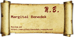 Margitai Benedek névjegykártya